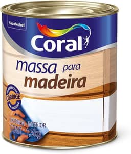 CORALIT MASSA PARA MADEIRA BRANCO 1,5KG - CORAL