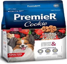 PREMIER COOKIE Biscoito Para Cães Adultos De Pequeno Porte - Sabor Frutas Vermelhas E Aveia - 250G