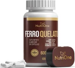Fórmula Premium Ferro Quelato + Vitamina C, Zinco, Metilfolato e Vitamina B12 120 Cápsulas - Nutrione