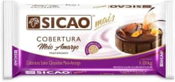 Cobertura sabor Cocolate Meio Amargo Sicao 1kg