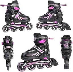 Patins In-line (em Linha) Semi Profissional Long Feng Ajustável Roller Abec 7
