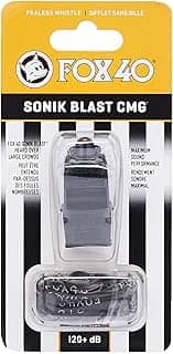 Fox 40 Apito oficial Sonik Blast CMG com cordão de separação (preto)
