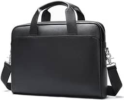 15in Bolsa De Couro Dos Homens Retro pasta de couro, saco de computador de grande capacidade, adequado para negócios, viagens, presentes para namorado/pai/marido