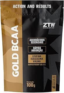 BCAA Gold Super Pump 10:1:1 Refil 100g em Po Aminoacidos Essenciais Leucina Isoleucina Valina Importado Original (100G, Melancia)