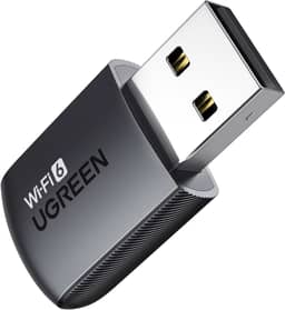 UGREEN Adaptador WiFi para PC de mesa, AX900 USB WiFi 6 adaptador com banda dupla de 5GHz/2,4 GHz, driver integrado para Windows 10/11