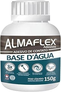 Cola de Contato Adesivo Base D'água Almaflex 300 150g Com Pincel Aplicador Sem Cheiro Atóxica