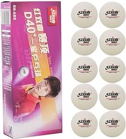 Ppbigu Bola de tênis de mesa costurada DHS 1 estrela, bola de pingue-pongue de treinamento T.T durável D40+mm, aprovada pela CTTA, branca