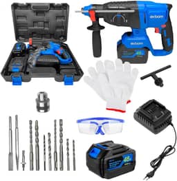 Martelete Perfurador Rompedor Sem Fio 1150W Brushless, Bateria De Lítio 3000mAh, SDS Plus, Alta Potência E Impacto 2.8J, Ideal Para Concreto, Madeira E Metal