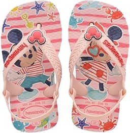 Chinelo Havaianas Baby Disney Classics Minnie Mickey Com Elastico Unissex (Vermelho, BR, Bebê, Numérico, M, 20)