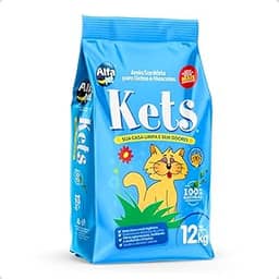 Areia Para Gatos Higiênica Sanitária Premium Natural Alfa Pet - Pacote 12 kg