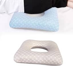 LAROTSUBA Almofadas de úlcera de pressão, almofadas antiescaras, almofada antidecúbito, travesseiro de donut médico para hemorróidas, pós-cirurgia, gravidez, idosos, cáqui