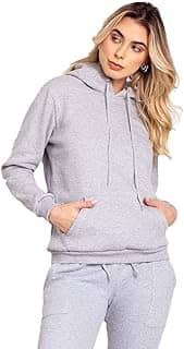 Moleton Feminino Blusa de Frio Forrada Macia e Quente