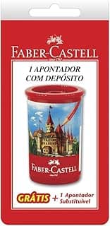 Apontador Substituível com Deposito, Faber-Castell, SM/123PLZF, Multicor