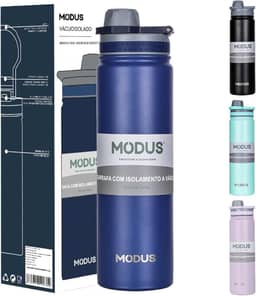 Garrafa Térmica - 750ml, Parede Dupla de Isolamento 24horas Gelado, Tampa Rosca De Segurança, Anti Vazamento, BPA Free (Azul)