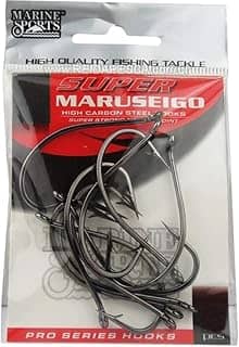 Anzol Super Maruseigo Black Nickel N° 30, Pacote com 10