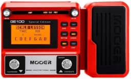 Mooer Pedaleira Multiefeitos GE100SE Vermelha | para Guitarra, USB, 200 Presets de Fábrica, Tela LCD 2.4", Impulse Response, Pedal de Expressão, Edição Especial