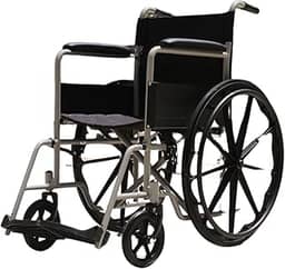 Cadeira de Rodas Dobrável Leve Resistente Fácil de Transportar em Aço Carbono 46 cm Suporta Até 110 kg - Procirúrgica