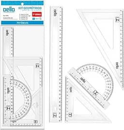 Kit Geometrico 1º Grau Potencia, Dello 8720.H.0100, Cristal