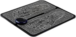 Tapete Massageador de pé EMS recarregável por USB, estimulador elétrico dos pés, melhora a circulação, relaxa a rigidez dos músculos, alivia a dor nos pés e nas pernas, Tapete de almofada de massagem de pés dobravel portatil acupuntura.