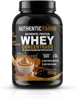 Whey Concentrado Sabor Doce de Leite, Proteína 26g, BCAA 2,6g, Peso líq. 900g