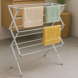 Varal Vertical De Chão Retrátil Dobrável 3 Andares Reforçado Base Antiderrapante 10kg Leve Portátil Para Pequenos Espaços Resistente