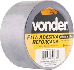 Vonder, Fita Adesiva Reforçada, 50 Mm X 10 M Prata.