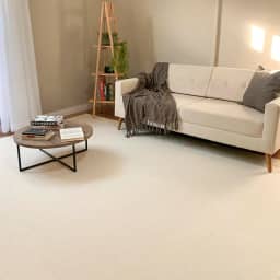 Tapete Algodão 2,50 x 3,00 Antiderrapante Sala Quarto Cru Cinza Sem Pelo Artesanal de Tear Boho Moderno (Cru)