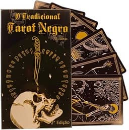 META ATACADO, O Tradicional Tarot Negro 78 Cartas Plastificado Completo