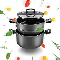 8215-Panela A Vapor Cozivapor 3 Em 1 Antiaderente 3,2 L Grafite Mta