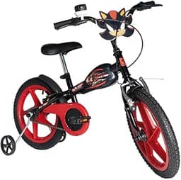 Verden Bicicleta Infantil Sonic Shadow Aro 16 com Rodinhas de apoio