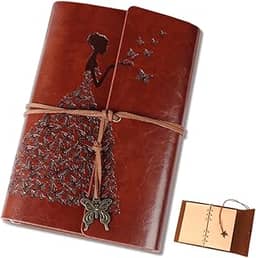 Caderno, Diario de Viagem, Caderno Couro, Caderno Tem 80 Folhas e 160 Páginas, Caderno Sem Pauta, Caderno de Couro, DiáRio de Viagem, Caderno Capa de Couro, Caderno Vintage, Caderno de Viagem, Diario