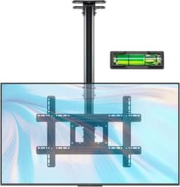 Suporte Articulado para TV de Teto/Parede | Ajustável 32-75 Polegadas | Movimento 360°, Inclinação +5°/-15° | 7 Níveis Altura | 50kg | VESA 400x400