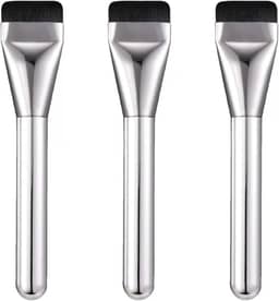 Kit 3 Peça Pincel Plano P/Base Líquida Corretivo Flat Blush