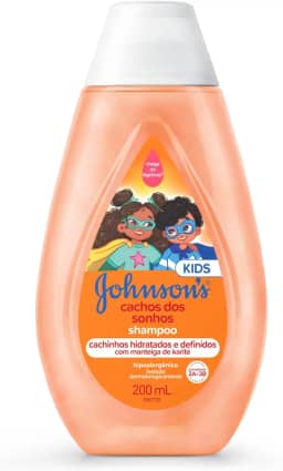 Johnson's Baby Shampoo Infantil Para Cabelos Cacheados Cachos Dos Sonhos, 200ml