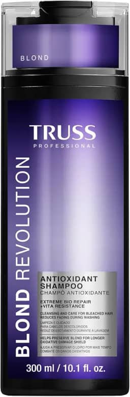 Truss Shampoo Antioxidante Blond Revolution | Proteção e Brilho para Cabelos Loiros | 300ml