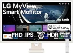 Monitor LG MyView Smart - Tela IPS de 32', FHD, WebOS, ThinQ Home, Air Play 2, Screen Share, Bluetooth - 32SR50F-W