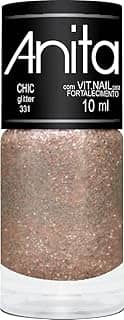 Anita Esmalte Chic Cosméticos Glitter Nude