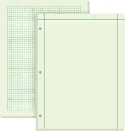Seajan Bloco de engenharia de computação de 2 peças, bloco de engenharia de 21 x 28 cm, caderno de engenharia, bloco de papel gráfico, 5 quadrados por polegada, bloco de engenharia de evidências, 100