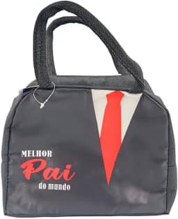 Bolsa Térmica Masculina 22x18cm em Poliéster – Edição Pai Moderno | Presente Funcional com Estilo e Praticidade para o Dia a Dia