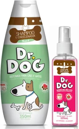 Kit Banho Pet: Shampoo Condicionador Hipoalergenico 5x1 para Pet Cães Gatos, Antialérgico, Não irrita os olhos, xampu para Lhasa, Shih tzu, Pug, SRD