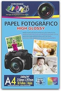 Papel Fotográfico A4 240G, OFF PAPER, Pacote com 50 folhas