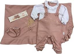 Saída Maternidade Menina Rose Luxo Enxoval Nude