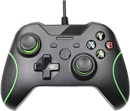Controle com Fio para Xbox One com Vibração Dupla, de 3,5 mm para PC Windows 7/8/10 Xbox One, HNQH
