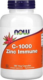 NOW Foods Zinco Imune e Vitamina C 180Veg Caps Importado