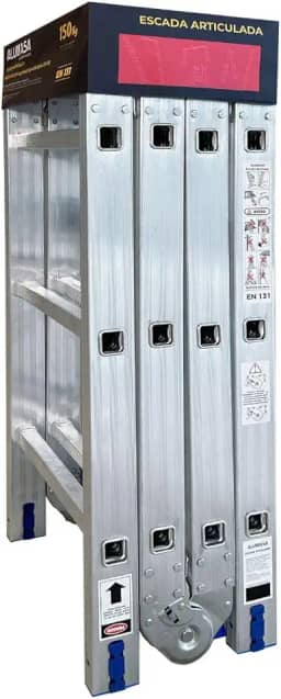 Escada de Alumínio Articulada 4x4 com 16 Degraus - Alumasa