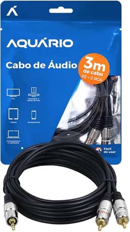 CABO P2 STEREO + 2 RCA - 3 METROS