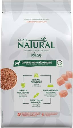 Guabi Natural-Ração Cães Obesos Porte Médio e Grande 10,1 kg