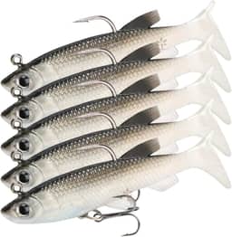 Kit 5 Iscas Artificial Soft Bait Tucunaré Traira Corvina