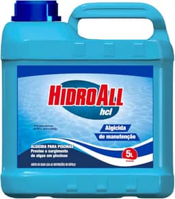 HidroAll Algicida Manutenção para Piscinas HCL 5 Litros