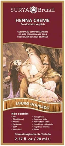 SURYA BRASIL Tintura Creme Henna Surya Louro Dourado 70Ml